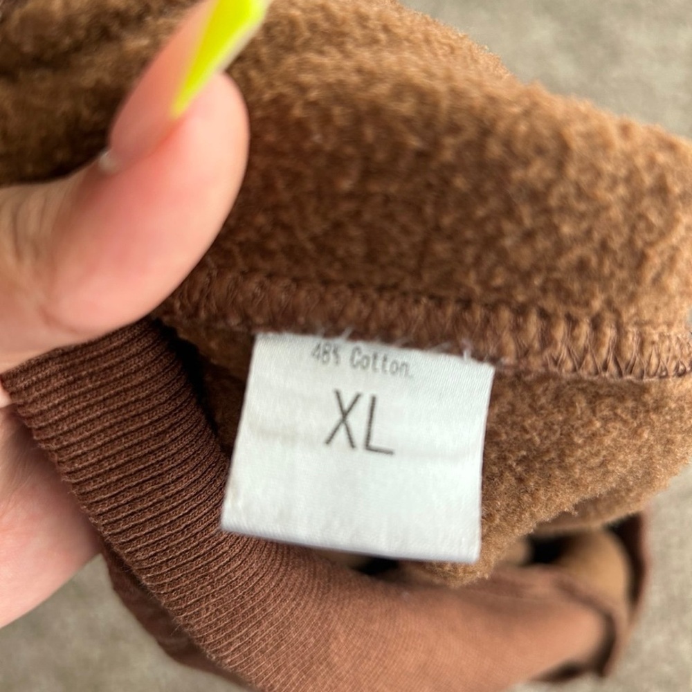 Solid Brown Hoodie - image 3